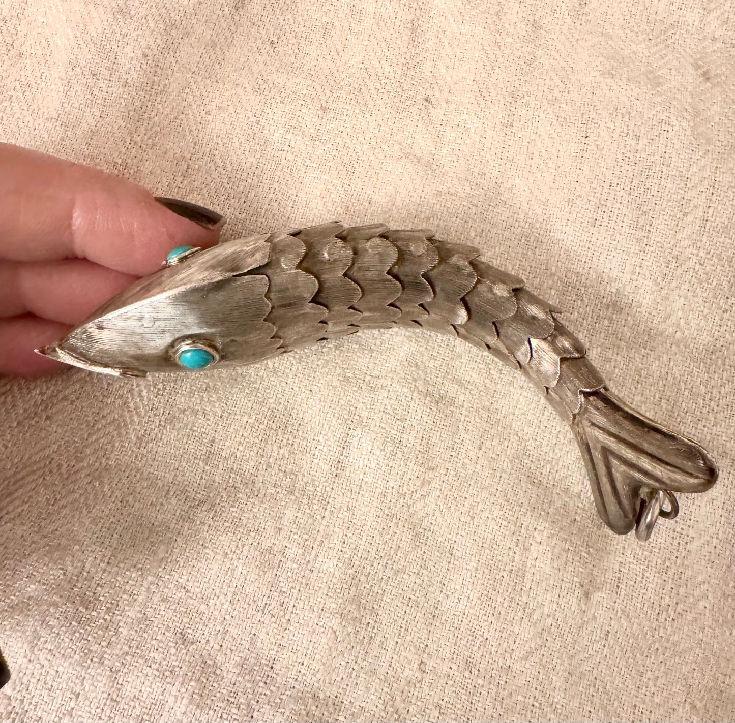 HUGE Silver Articulated Fish 1