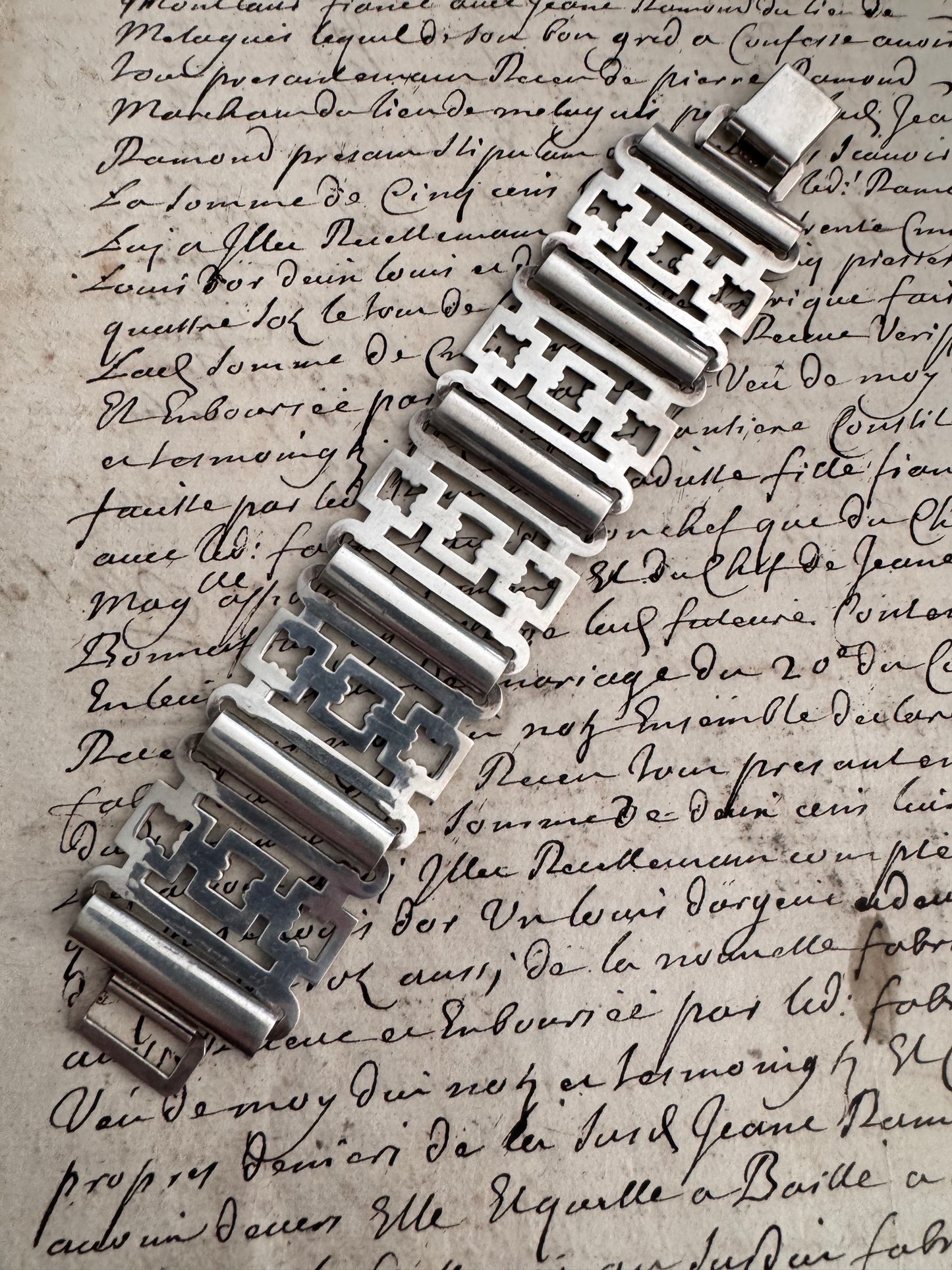 Incredible Sterling Silver Retro Bracelet