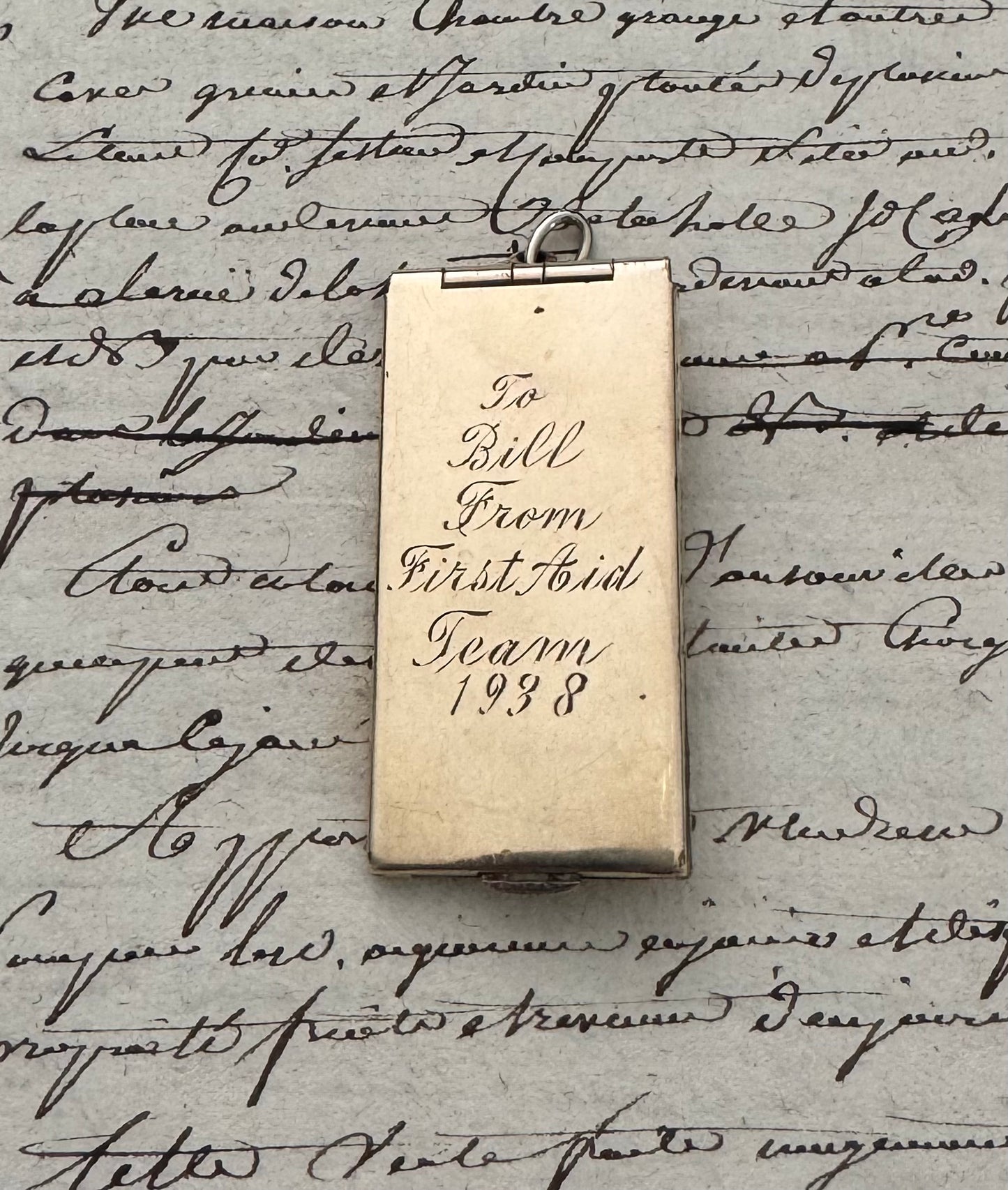 Rectangular Gold Filled Locket with Stag Head