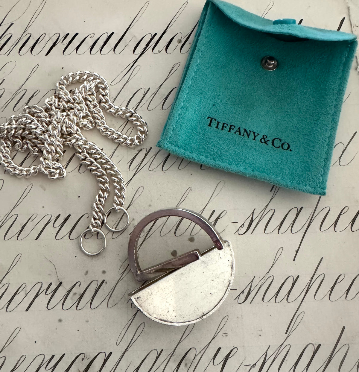 Amazing 2003 Sterling Tiffany Coin Edge Padlock Connector