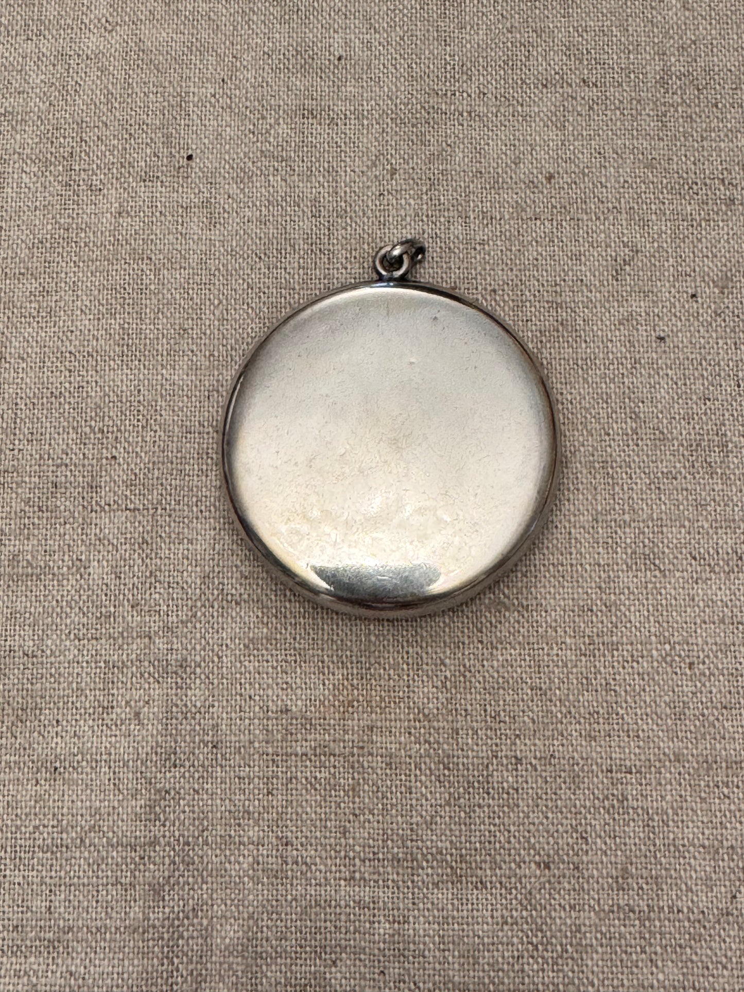 Perfect Simple Huge Silver Engraved  Locket
