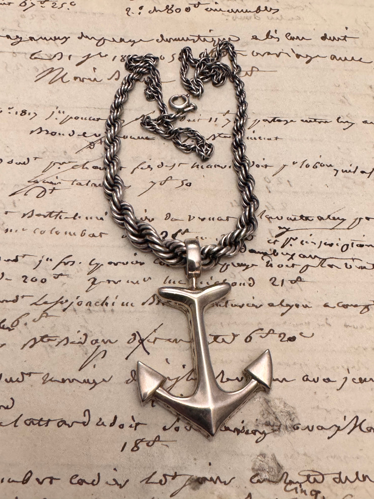 Gorgeous Huge Sterling Anchor