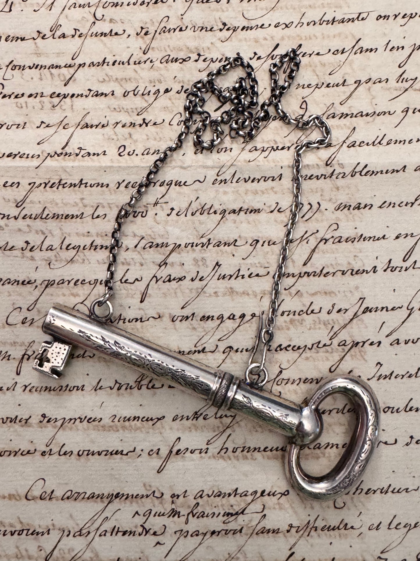 spectacular Victorian large key from chatelaine
