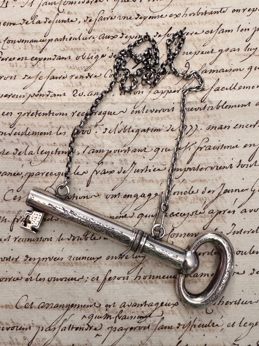 spectacular Victorian large key from chatelaine