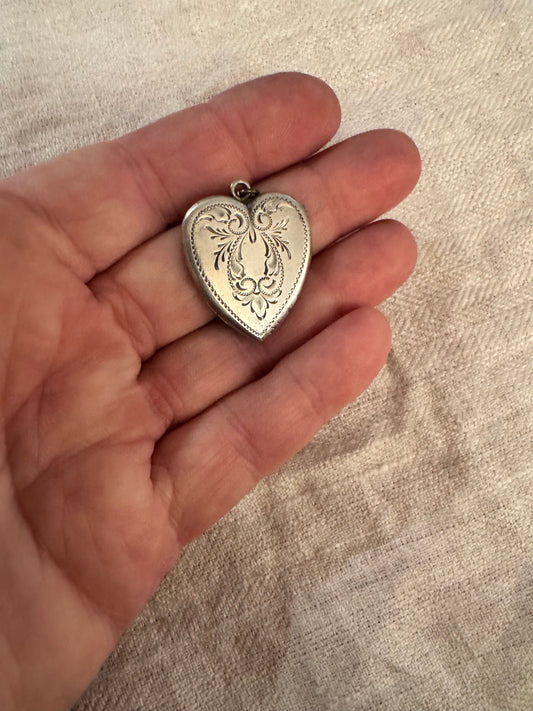 Charming Engraved Sterling Silver Locket