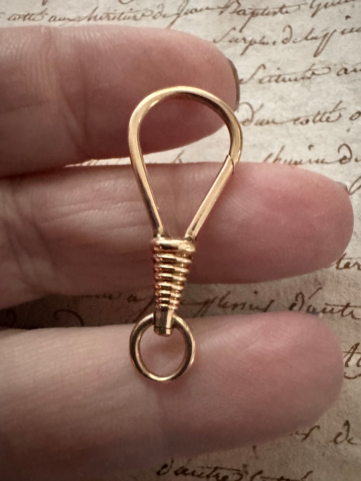 Antique 18k Gold Huge Dog Clip