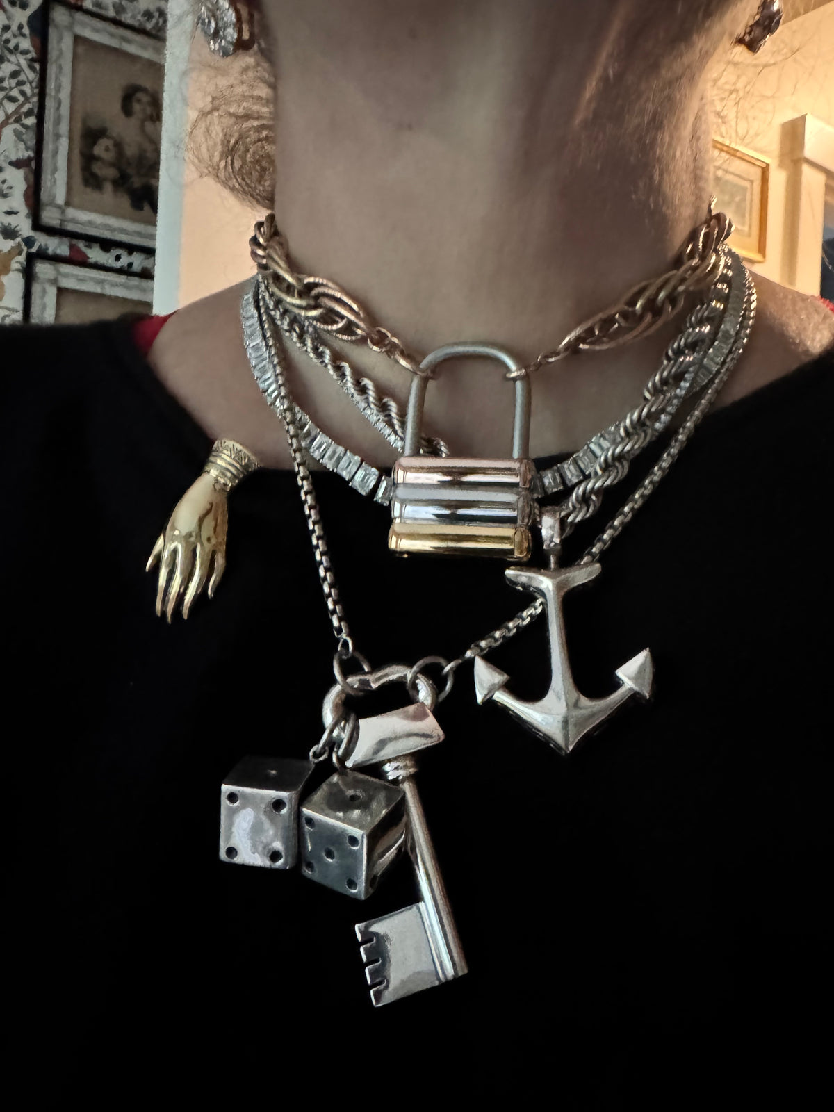 Rare Le Must de Cartier Tri-Color Padlock