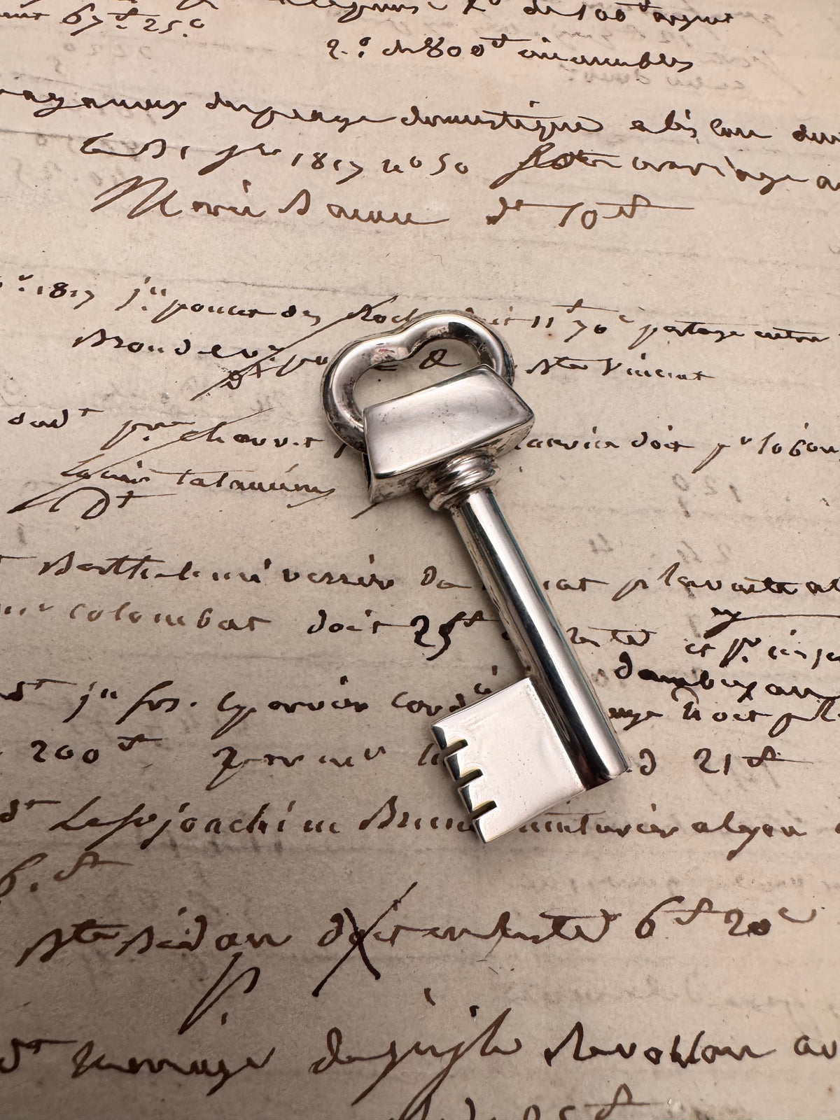 Fantastic Sterling Opening Skeleton Key Connector