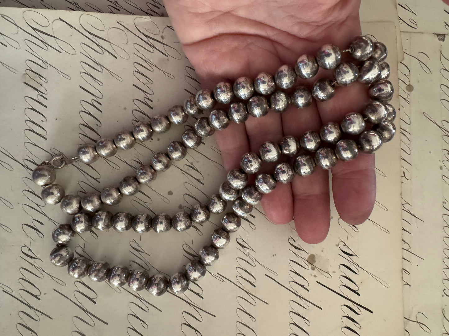 Super long and chunky sterling silver beads
