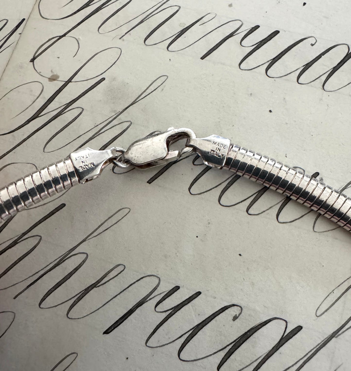 Vintage 1980’s Sterling Italian Omega Chain