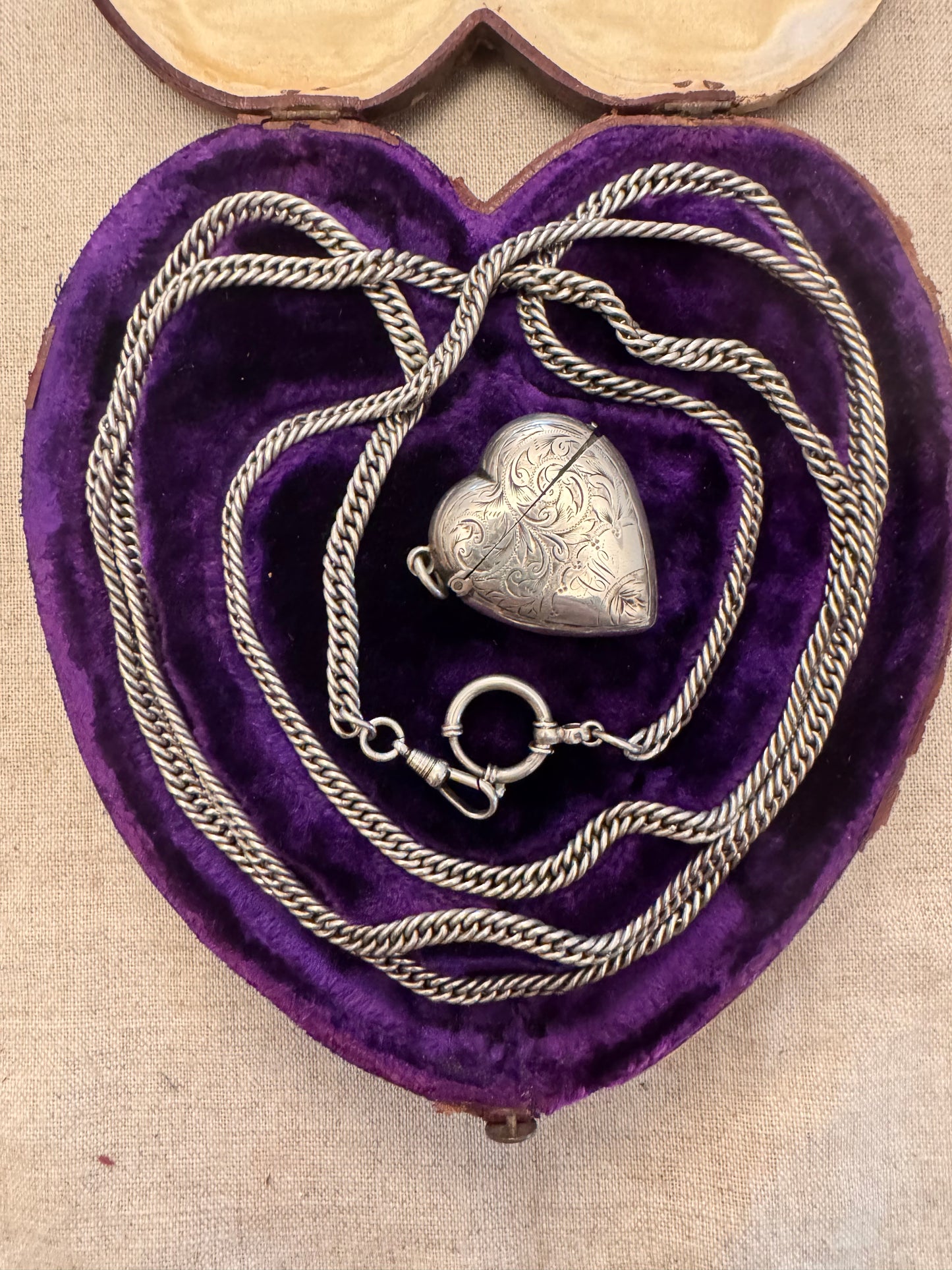 Spectacular Enormous Antique Silver Curb Chain