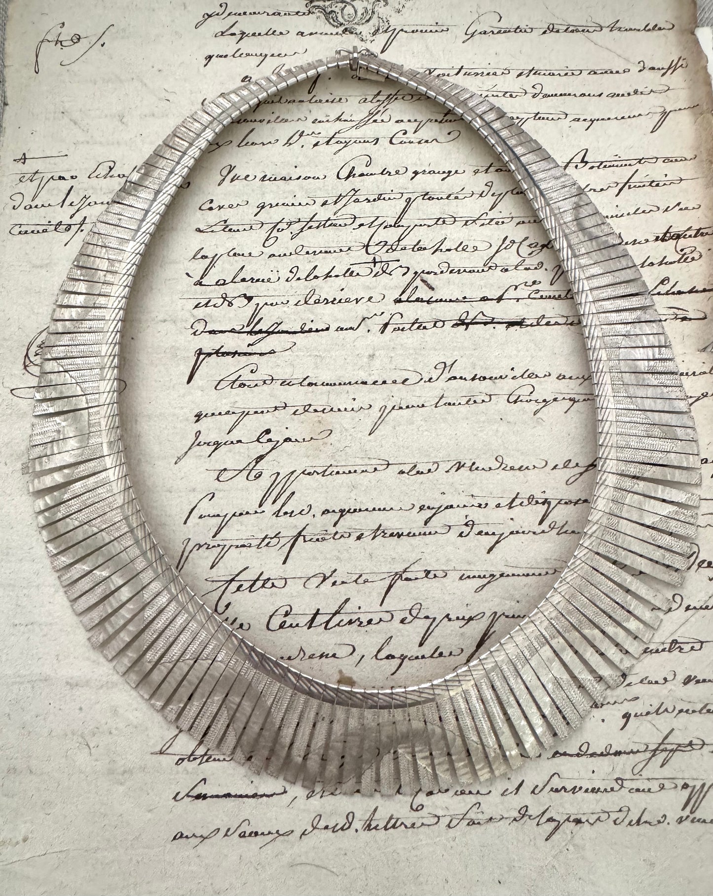 Vintage 1980’s Engraved Sterling Italian Cleopatra Collar