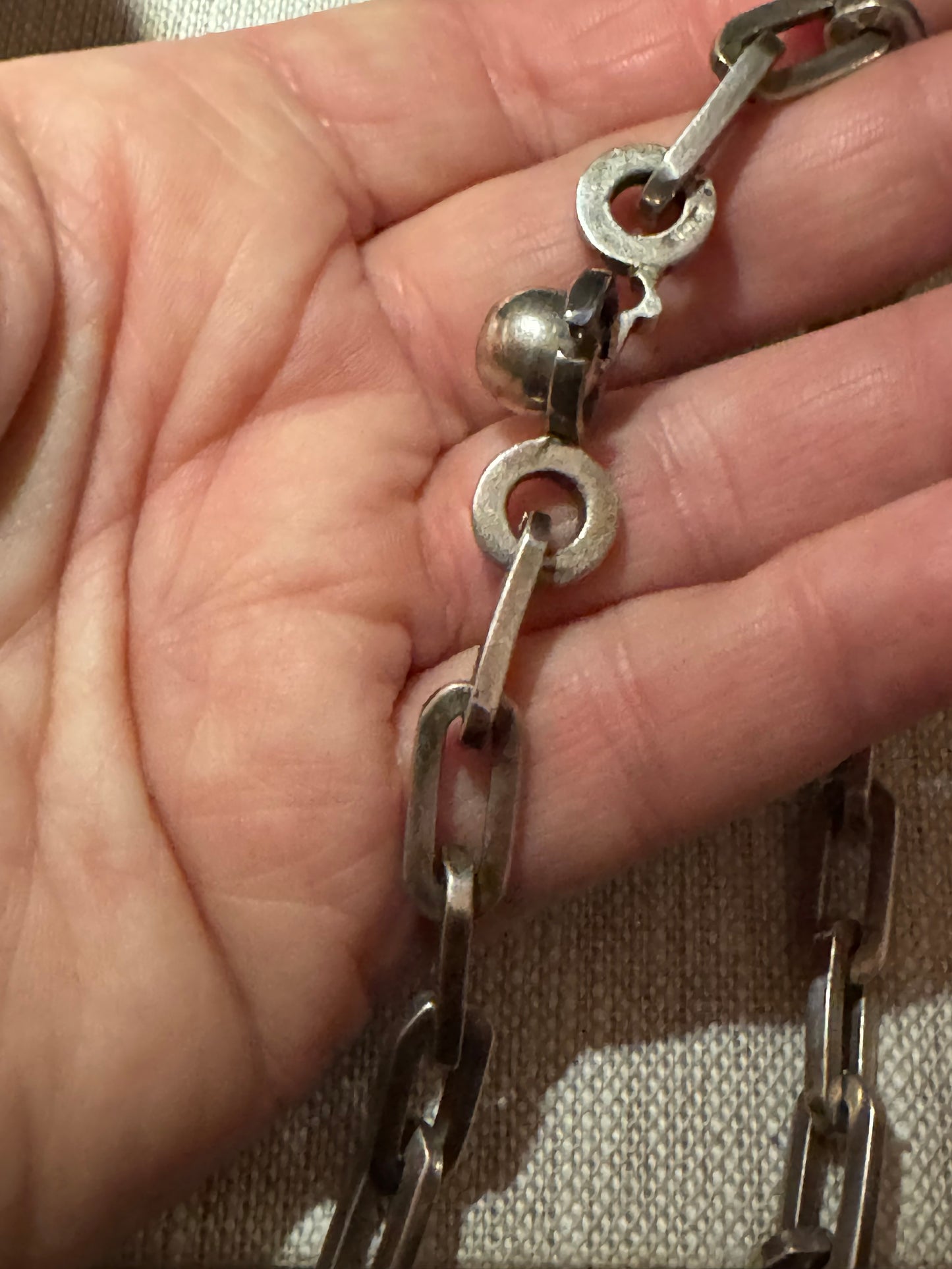 Solid and Chunky Sterling Vintage Biker Chain