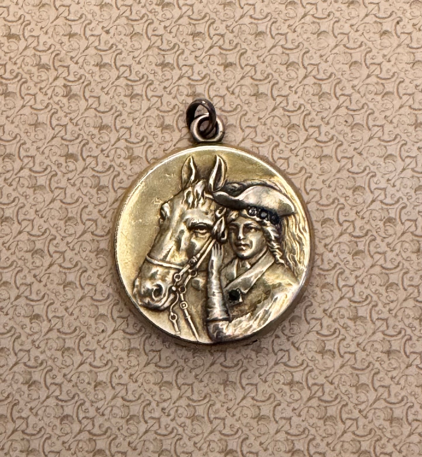 Antique Gold Filled Horse and Rider Locket
