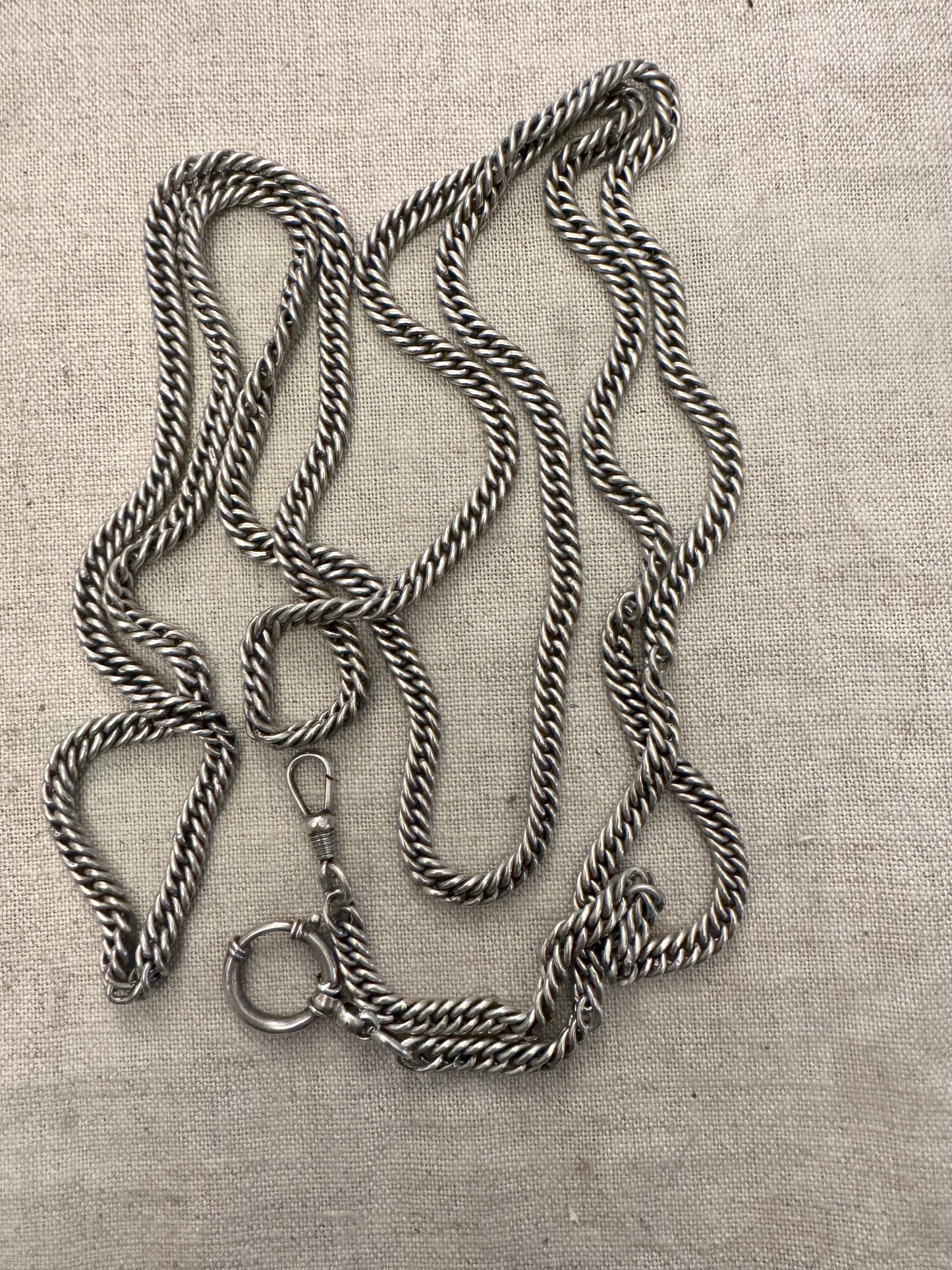 Spectacular Enormous Antique Silver Curb Chain