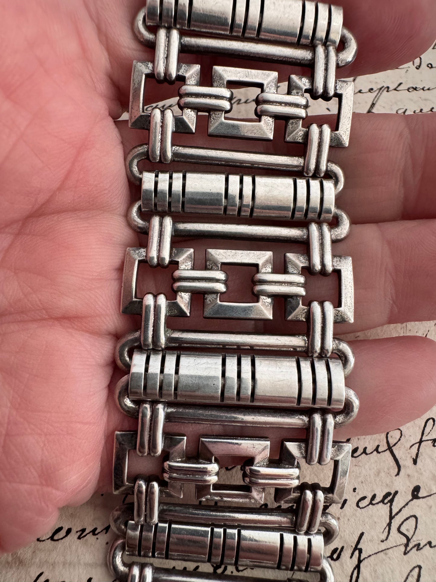 Incredible Sterling Silver Retro Bracelet