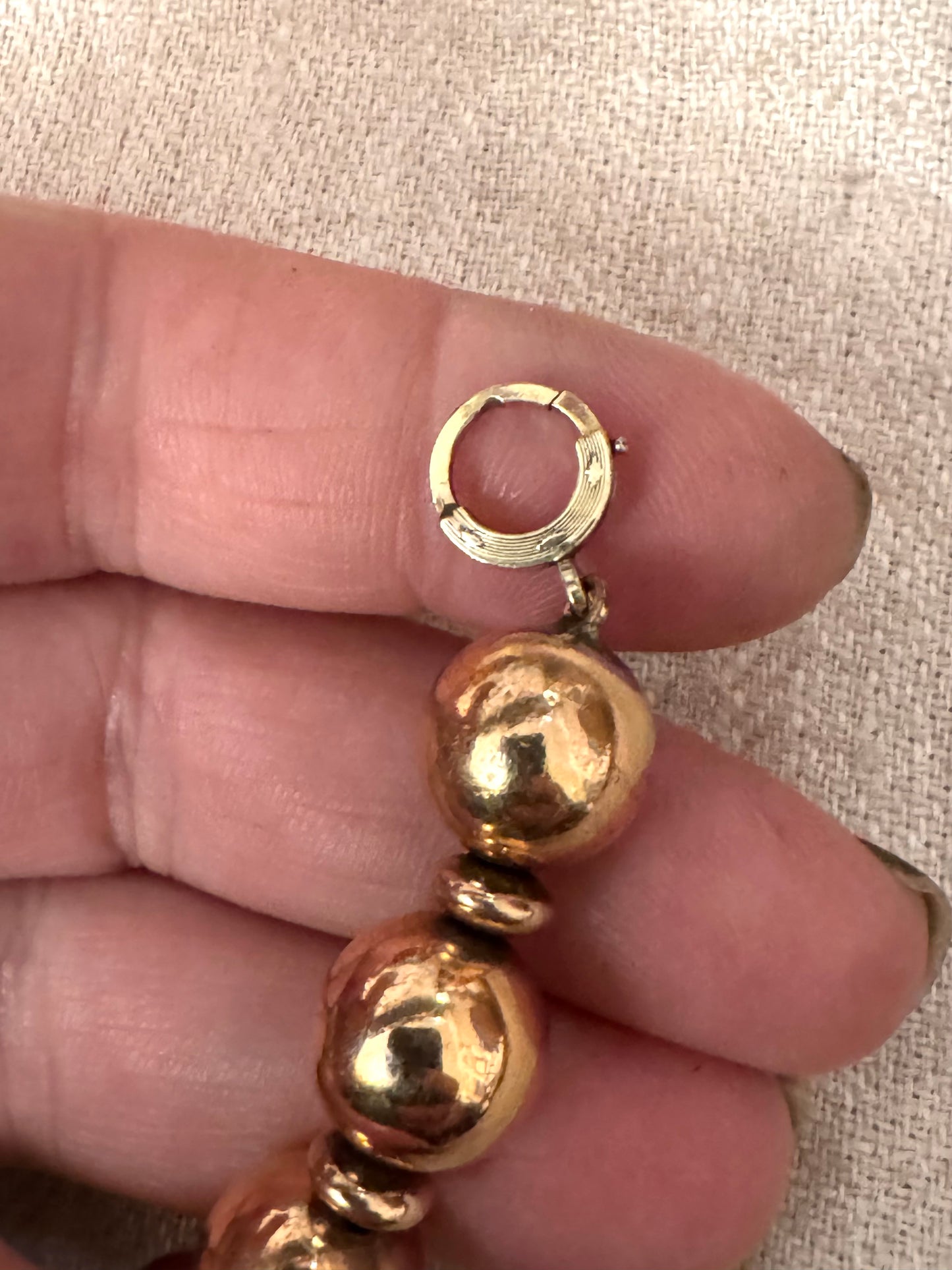 Super ENORMOUS Vintage Gold Filled Beads