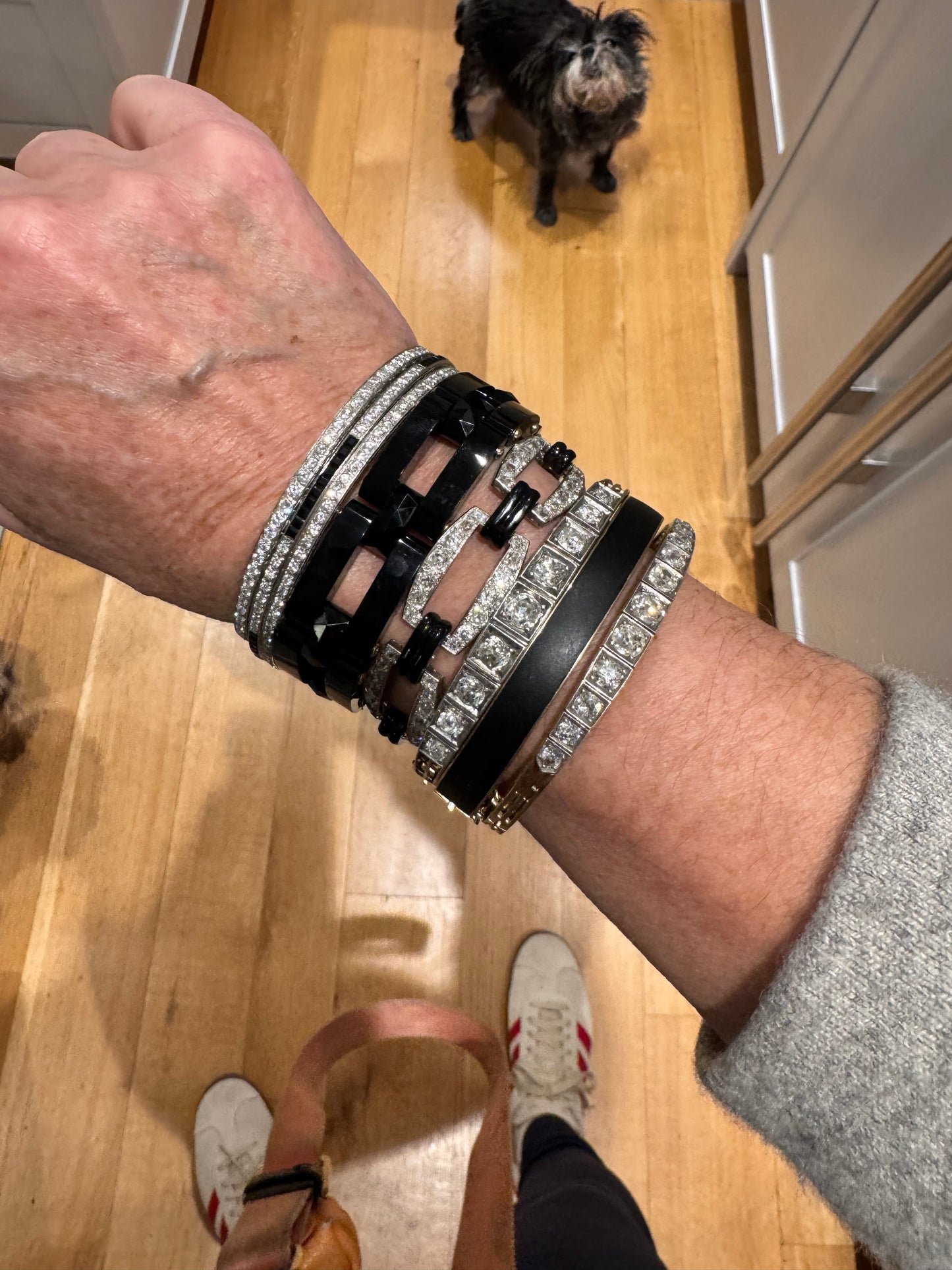 Exquisite and RARE Perfect Victorian Onyx and 15K Gold Mourning Bracelet