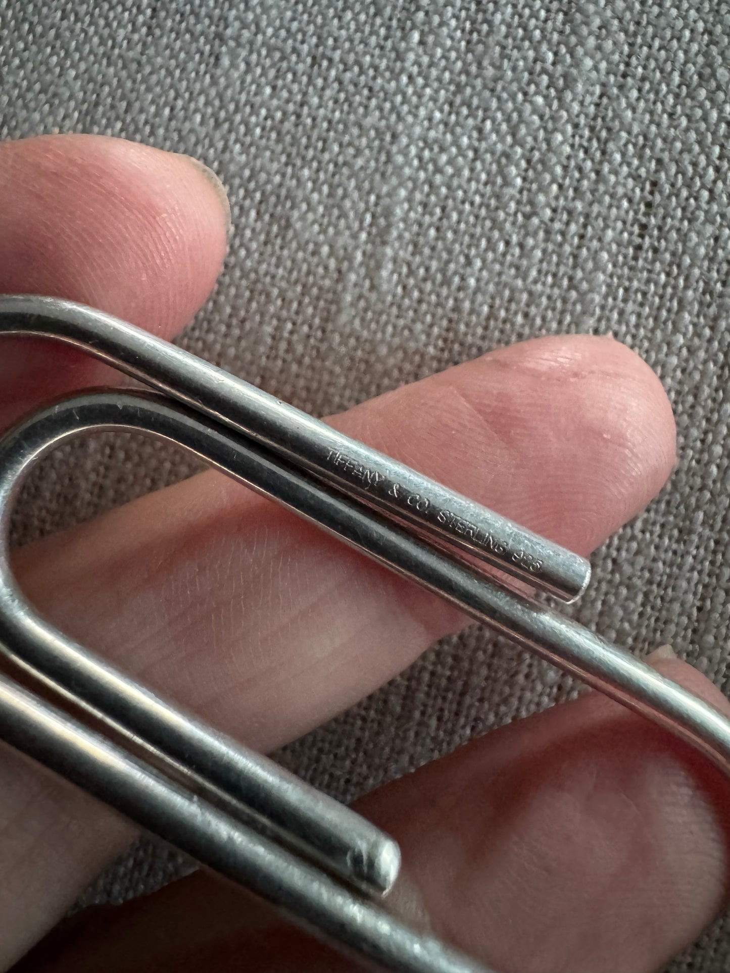 huge Tiffany sterling silver paper clip