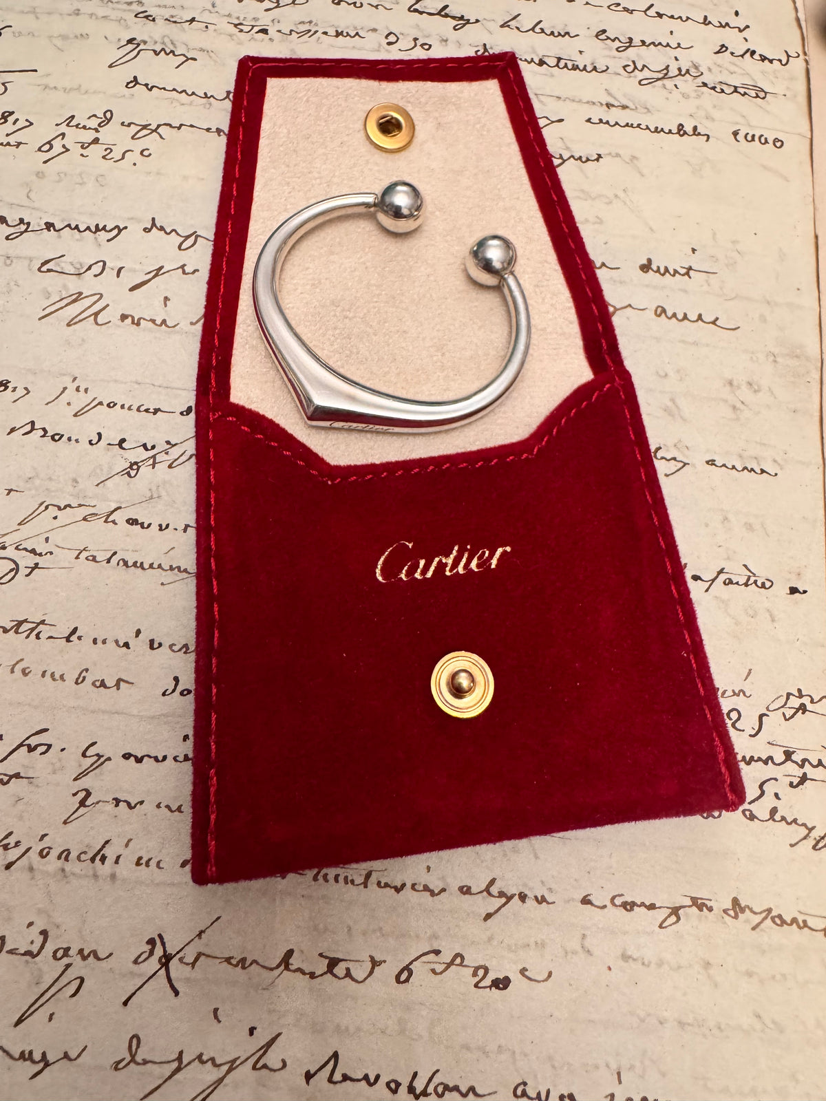 Large Cartier Sterling Silver C Connector