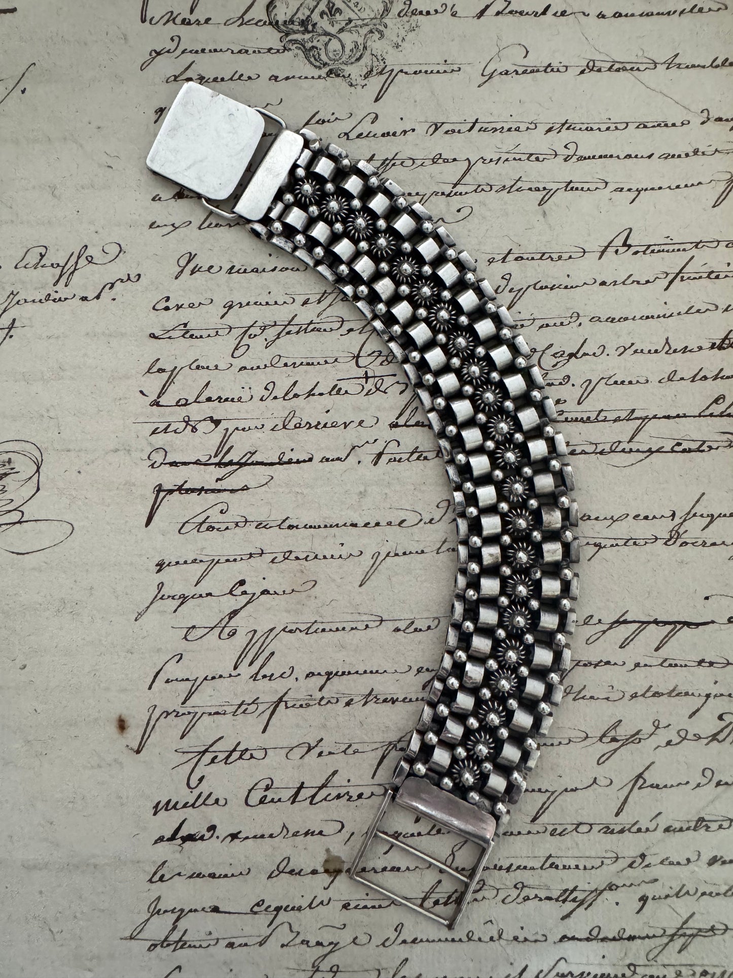 Substantial and Fluid Vintage Sterling Link Bracelet