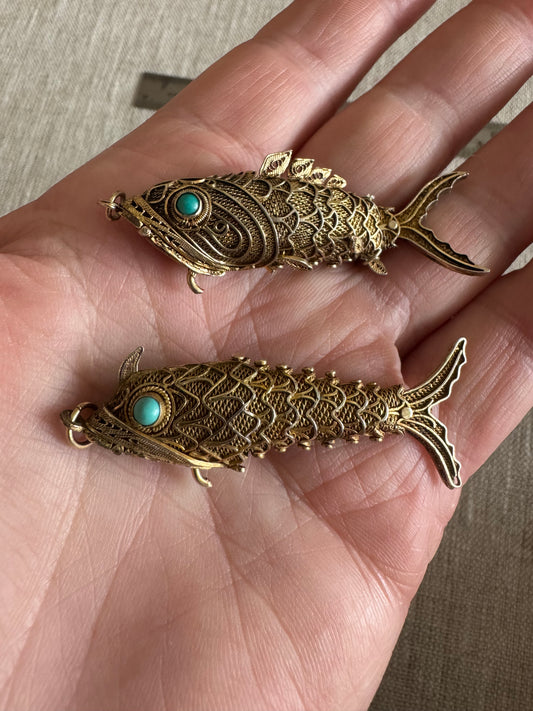 Medium Chinese Gilt Silver Fish