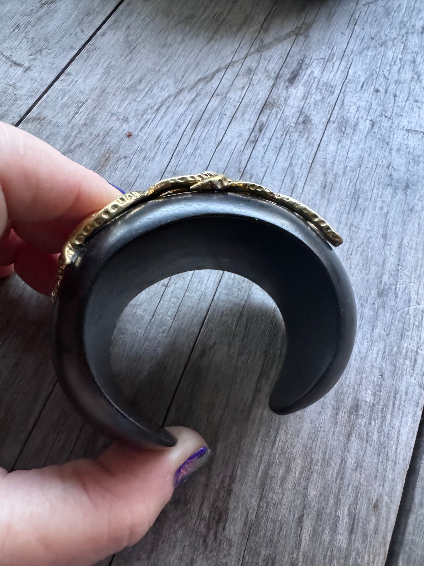 JKC Ebony and Bronze Octopus Cuff