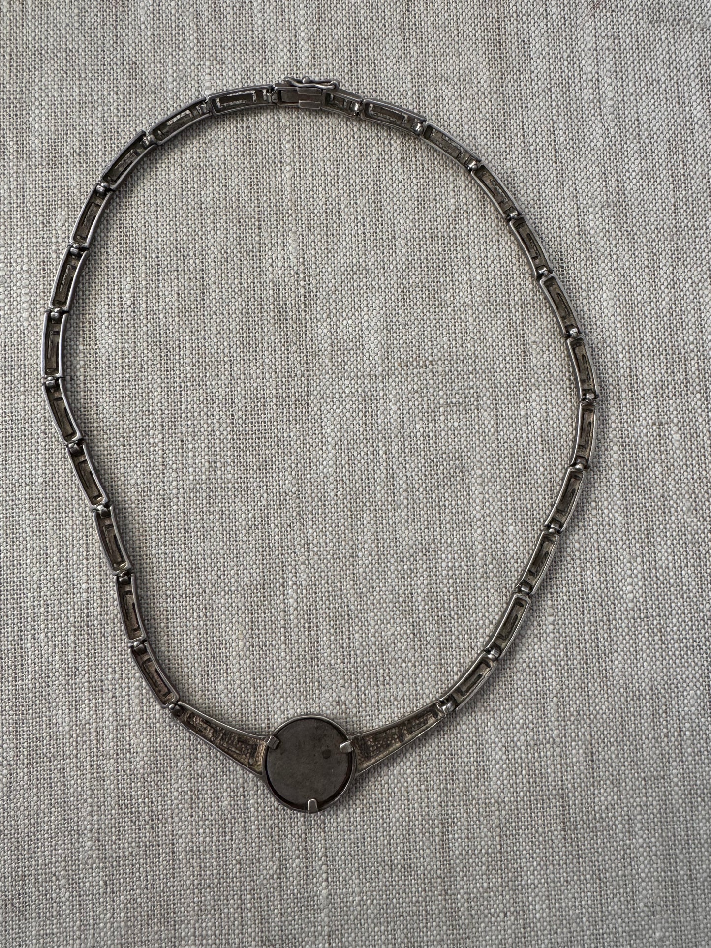 Elegant Vintage Sterling Silver Coin Necklace