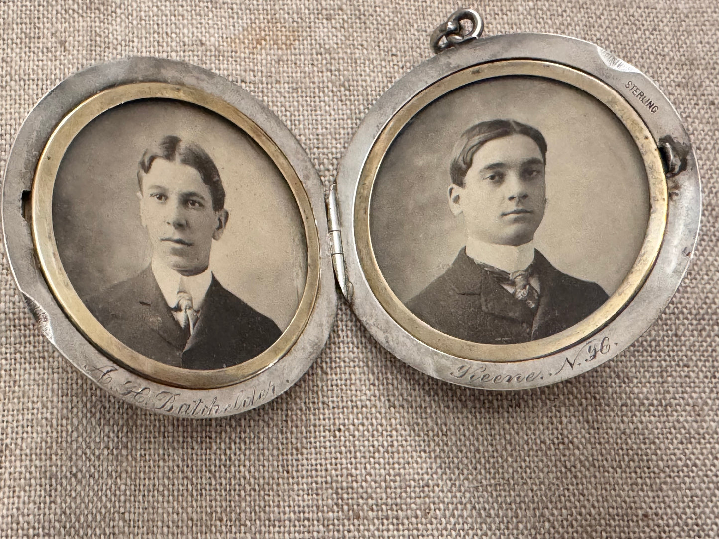 Perfect Simple Huge Silver Engraved  Locket