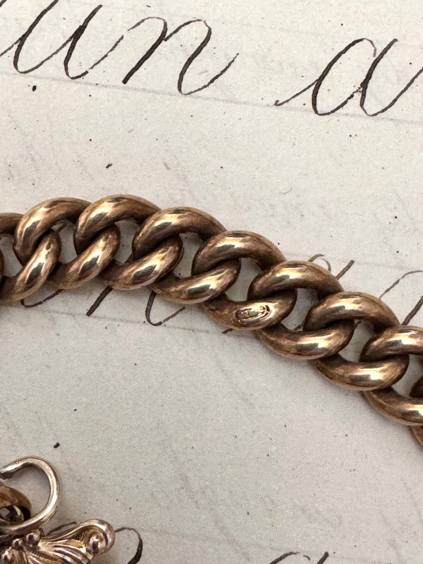 Heavy Graduated Gold Filled Curb Chain with Fob