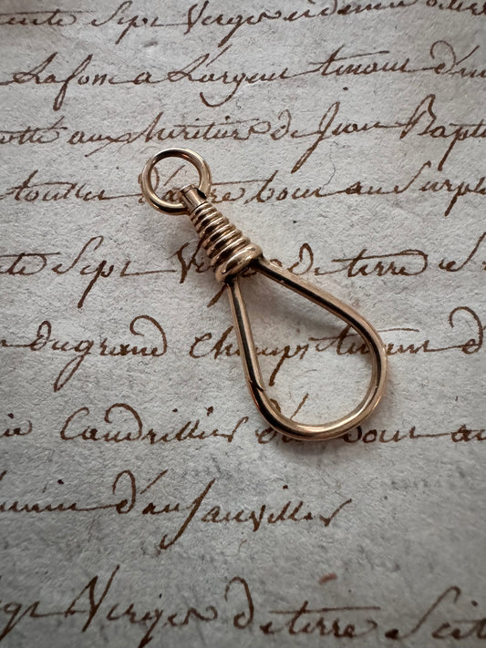 Antique 18k Gold Huge Dog Clip