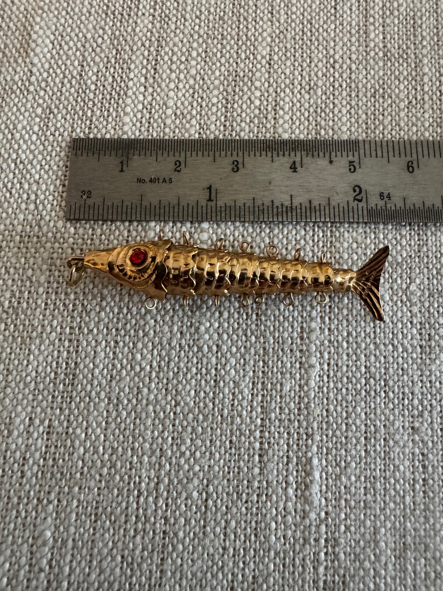 Small Gold Filled Articulated Fish Pendant