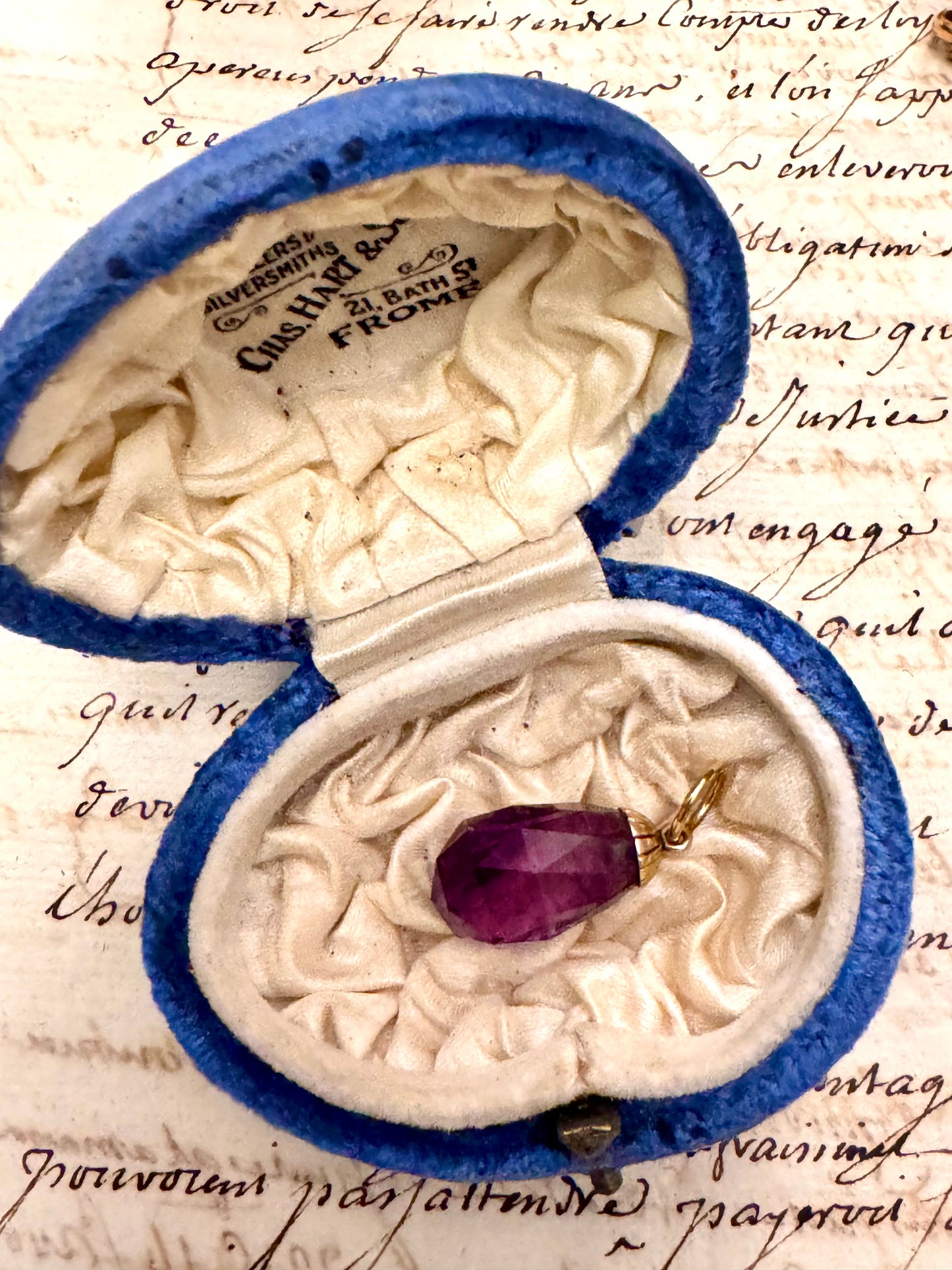 Gorgeous Faceted Briolette Amethyst Drop with 14k Cap