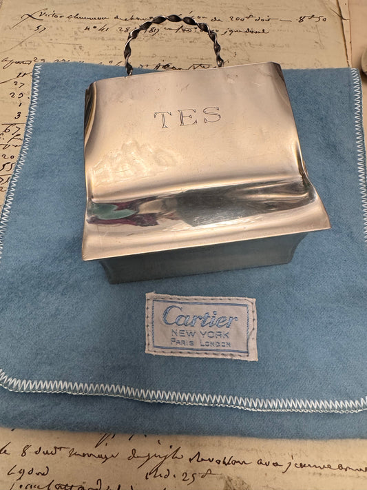 Rare Handmade Sterling Cartier Shopping Bag