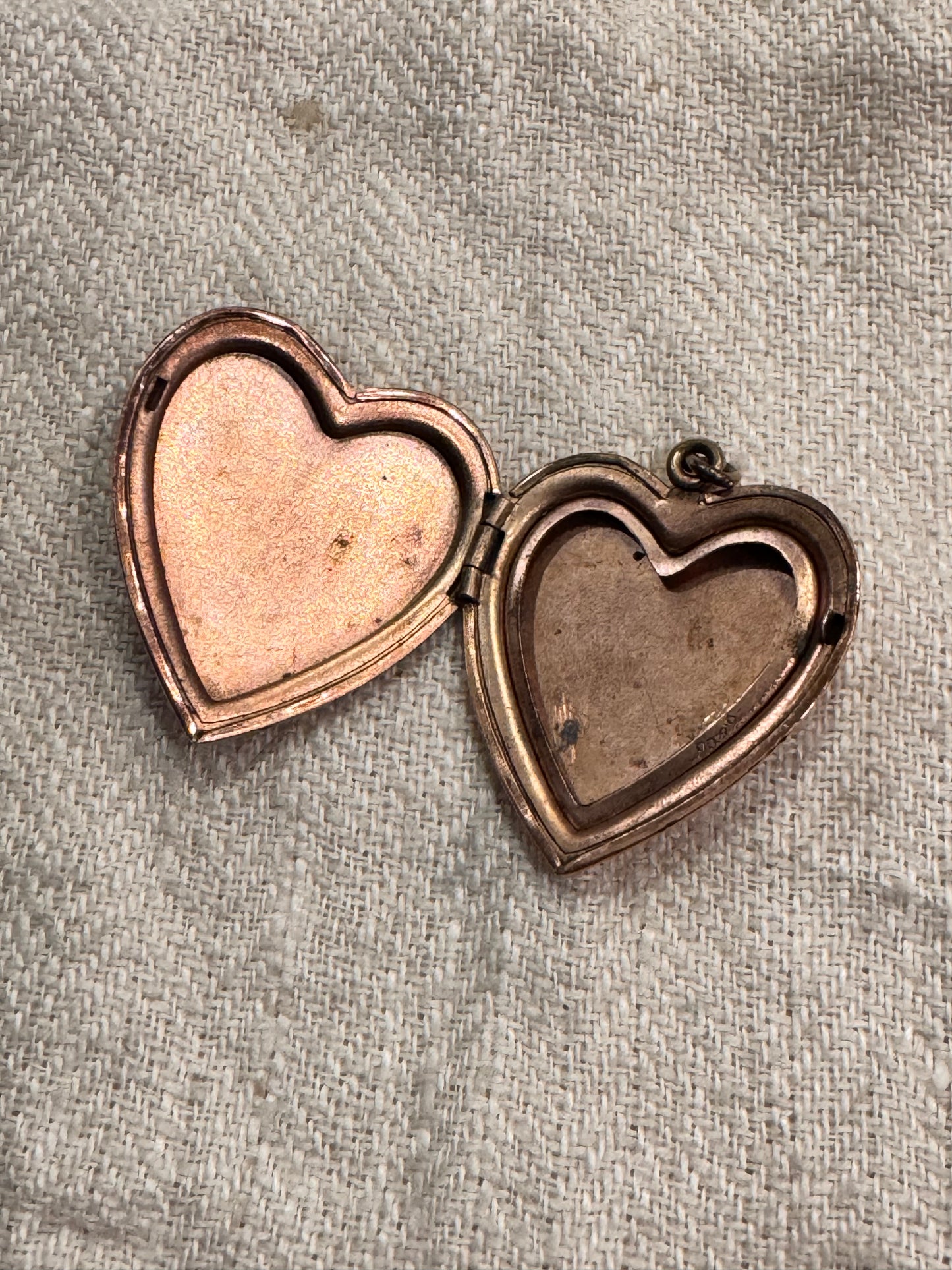 Vintage Rose Gold Hand Engraved Heart Locket