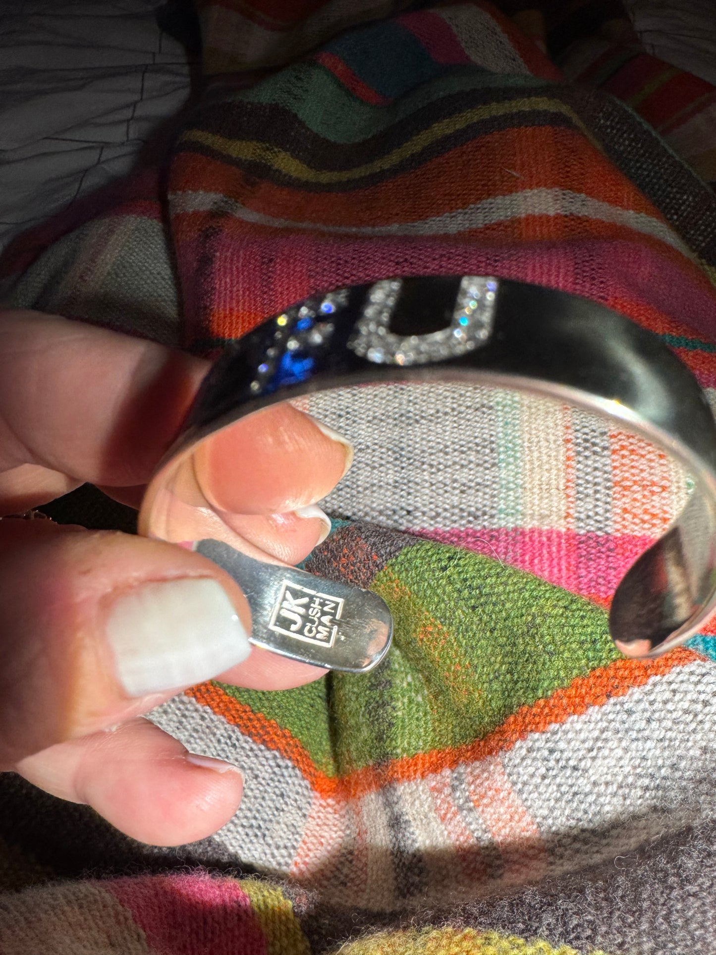 Sterling Silver and CZs STFU Cuff