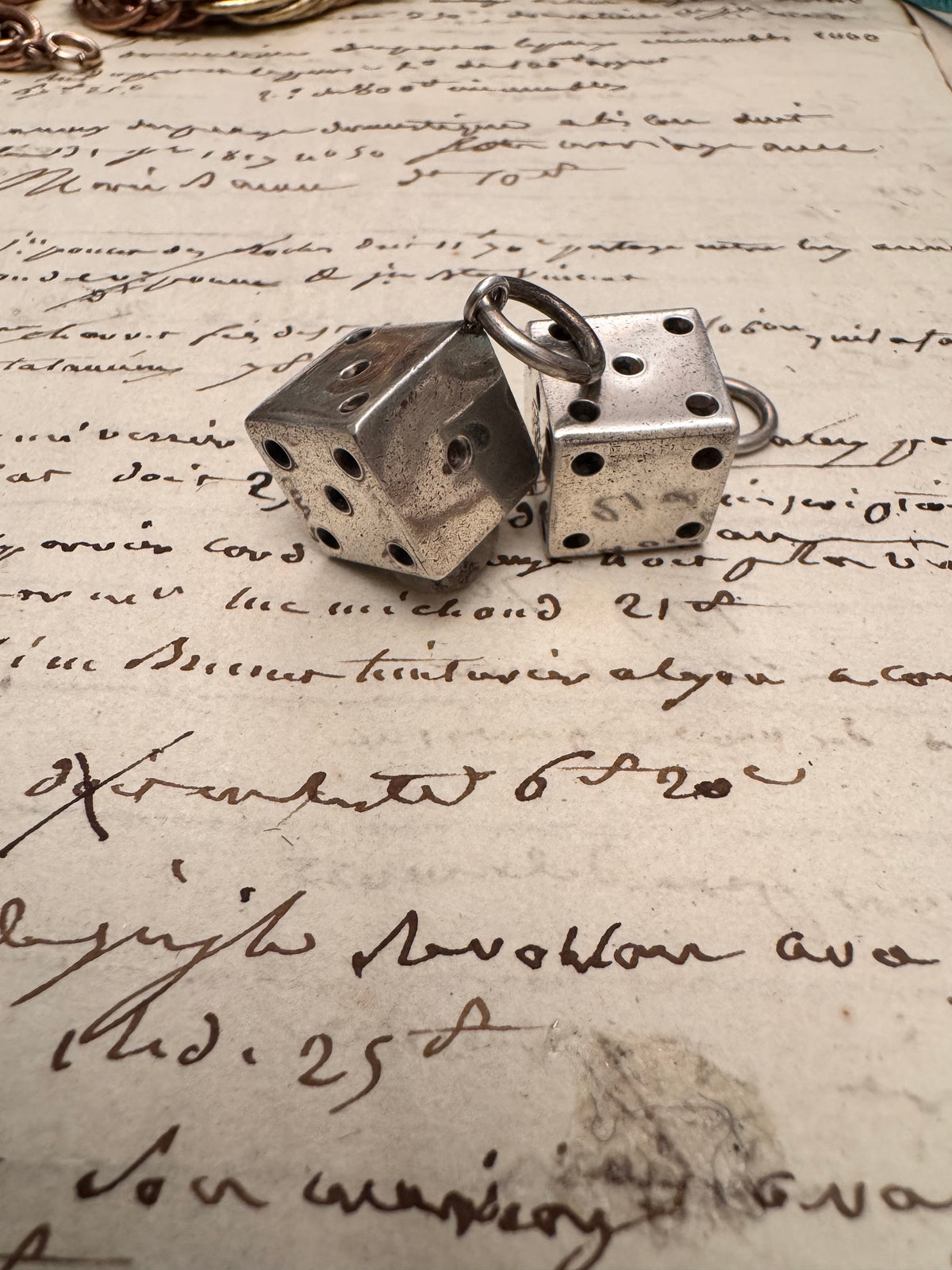 Two Taxco Vintage Mexican Sterling Dice