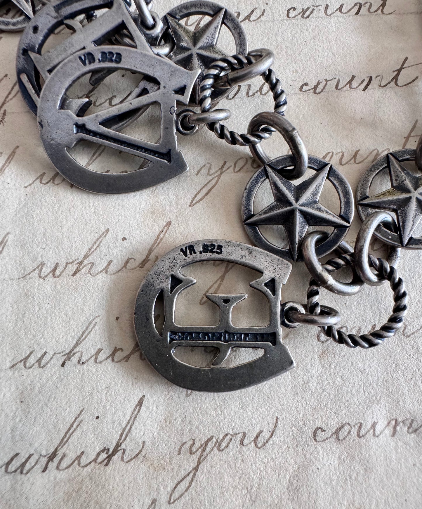 Sterling WHATEVER Necklace with Stars