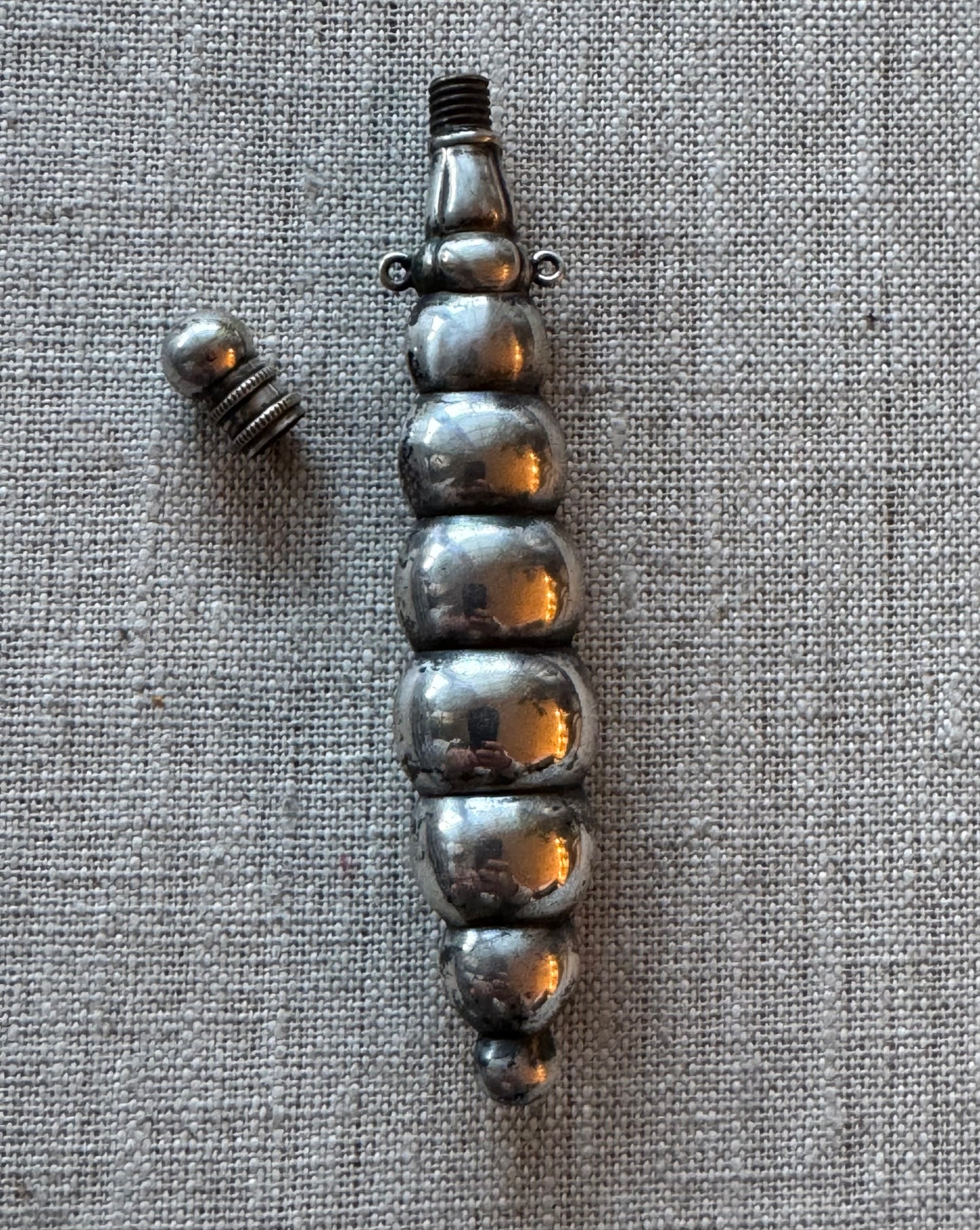 Incredible Long and Shapely Antique Sterling Perfume Bottle