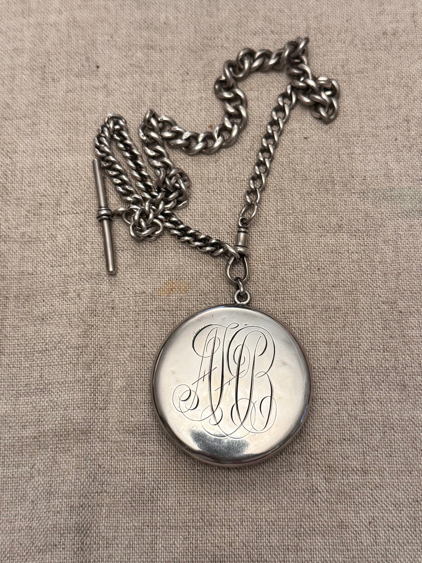 Perfectly Simple Antique English Sterling Watchchain