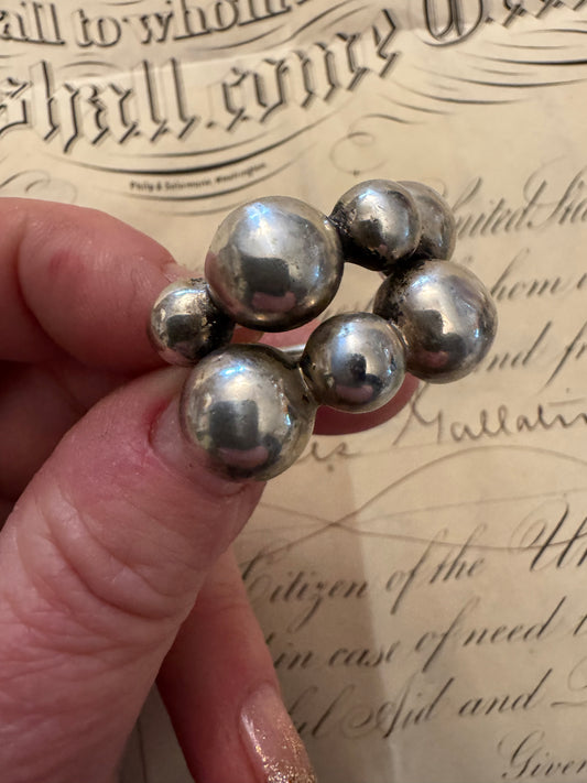 Cool multi ball sterling adjustable bypass ring
