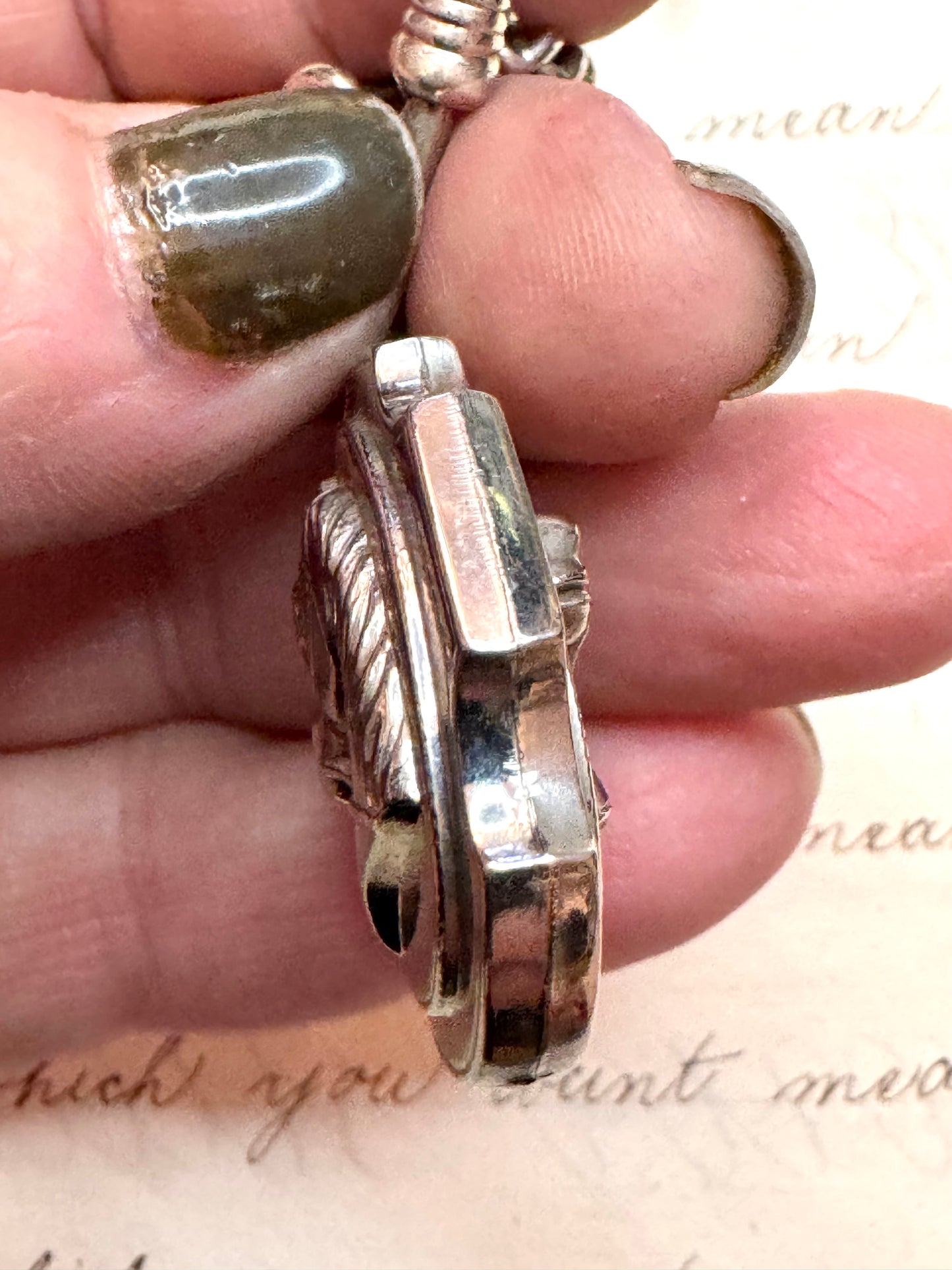 Long Chrome Watch Chain with Double Sided Horse Fob