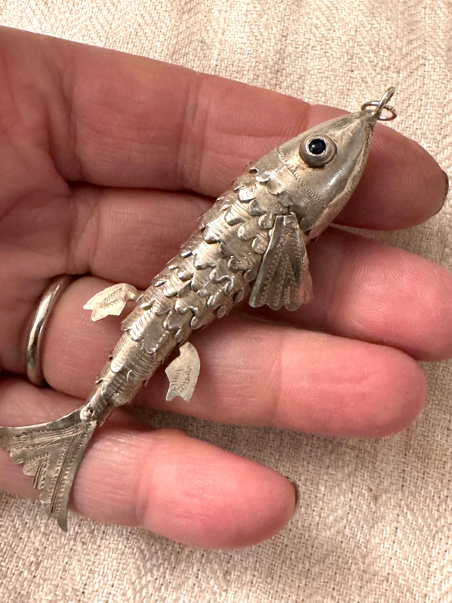 BIG Articulated Silver Fish 3