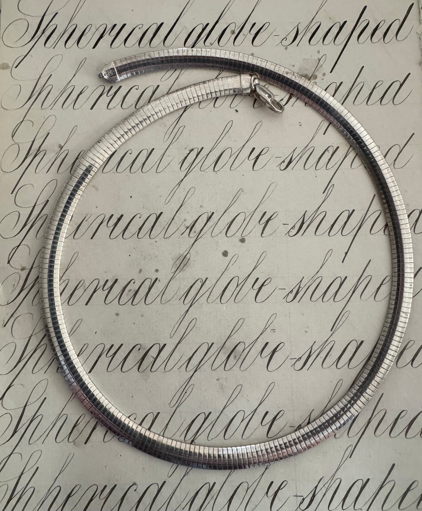Vintage 1980’s Sterling Italian chunky Omega Chain