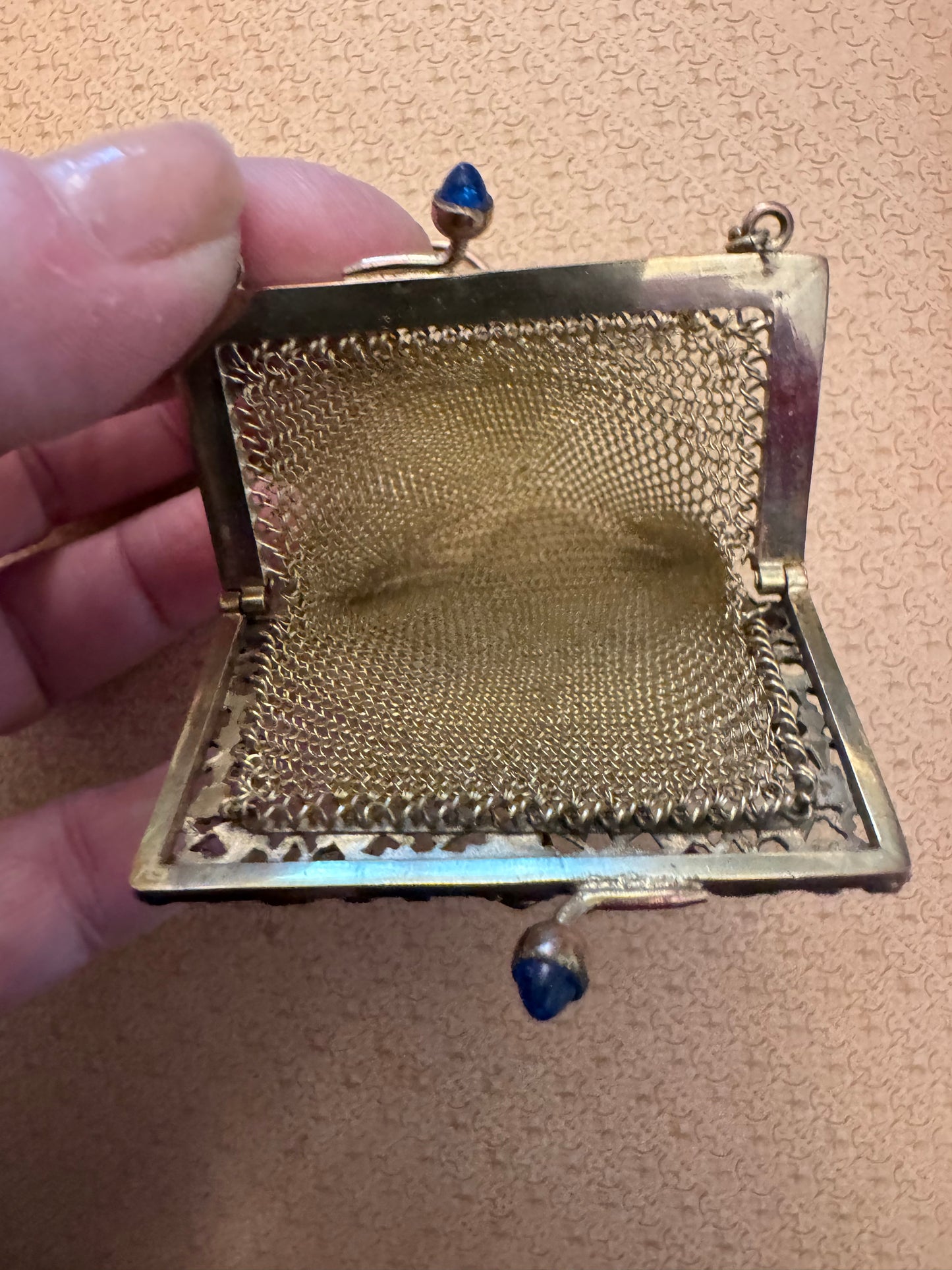 GORGEOUS Gold Filled Miniature Mesh Purse