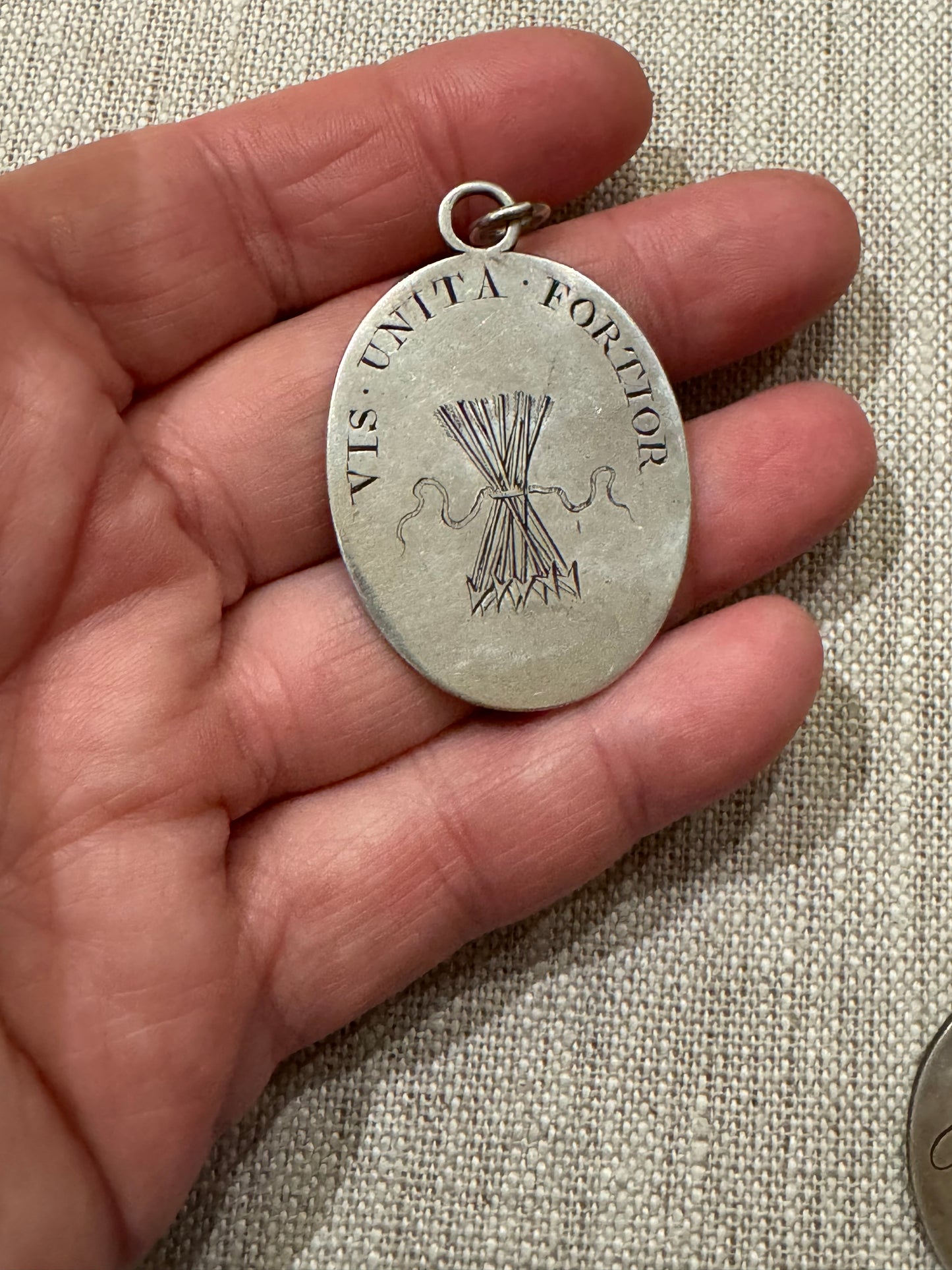 Rare and Collectible English Georgian Strength and Friendship Medallion