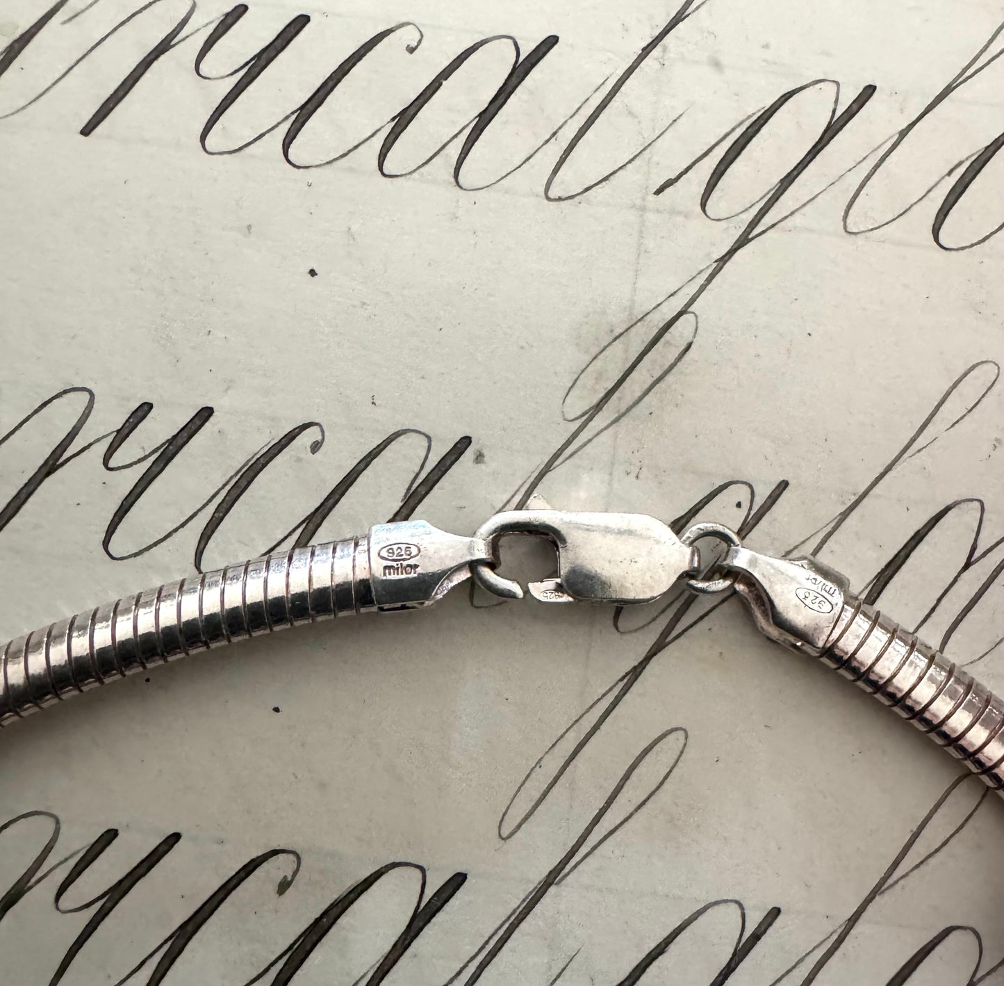 Vintage 1980’s Sterling Italian Omega Chain