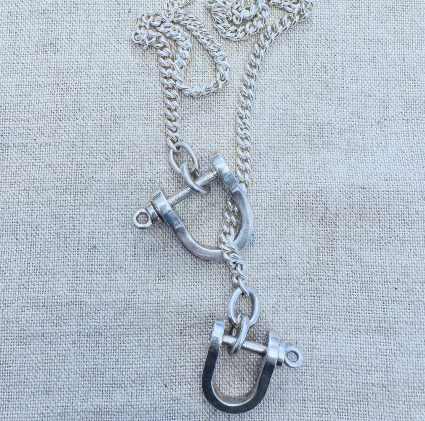 Amazing Vintage Sterling Tiffany Set with Chain, Heart Connector and Shackles