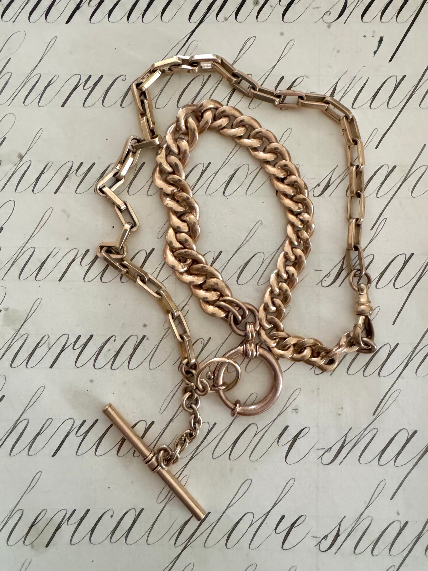 Heavy French Antique Gold Filled Watch Chain