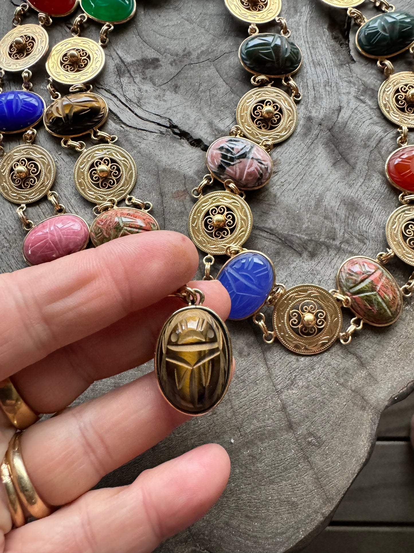 Large Vintage Scarab Belt
